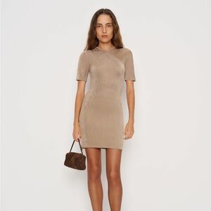 Reformation Lotus Knit Dress Brown - Size XS